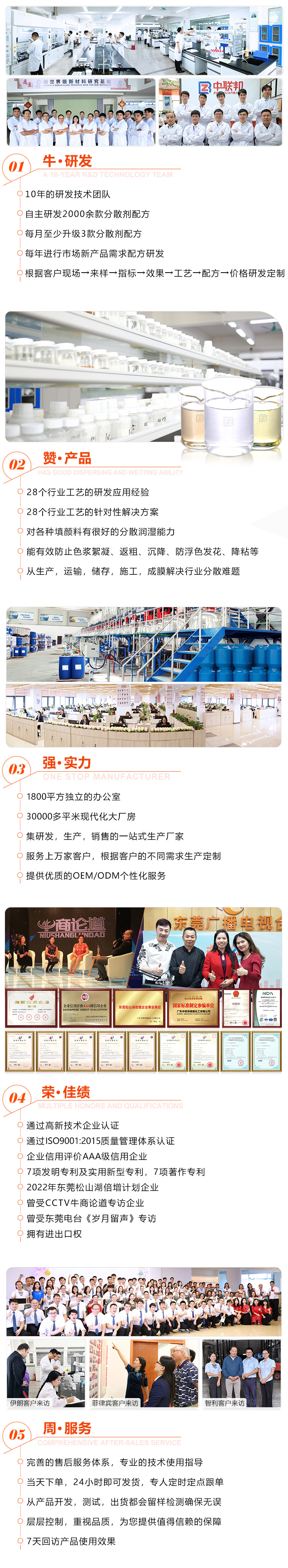 中联邦分散剂精·优势